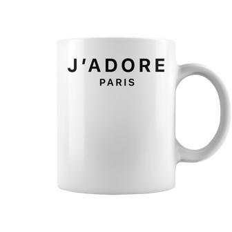I Love Paris J-Adore Paris White Graphic Coffee Mug - Monsterry
