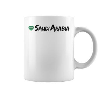 Love Saudi Arabia T Heart Country Flag Souvenir Coffee Mug - Monsterry CA