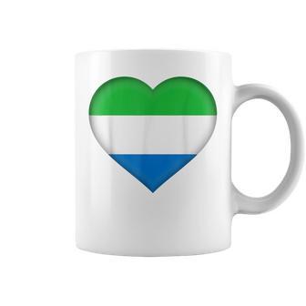 I Love Sierra Leone Sierra Leonean Flag Heart Outfit Coffee Mug - Monsterry AU