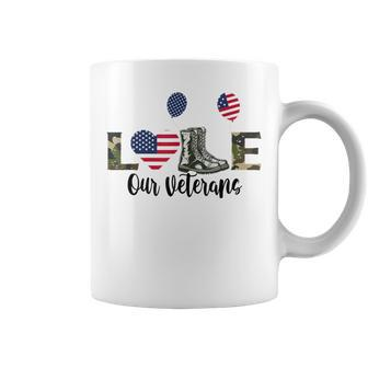 Love Our Veterans Us Military Veterans Day Women Coffee Mug - Monsterry