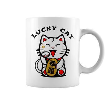 Lucky Cat Maneki-Neko Japanese Good Luck Feng Shui Cute Coffee Mug - Monsterry AU