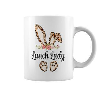 Lunch Lady Leopard Bunny Ears Easter Day Cafeteria Worker Coffee Mug - Thegiftio UK