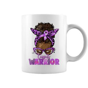 Lupus Warrior Afro Messy Bun Black Lupus Awareness Coffee Mug | Mazezy