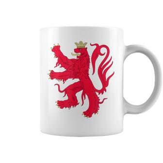 Luxembourg National Crest Letzebuerg Lion Rampant Coffee Mug - Monsterry