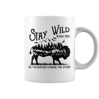 M216 Stay Wild Bison Buffalo Charge The Storm Coffee Mug - Monsterry CA