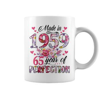 Made In 1959 Floral 65 Year Old 65Th Birthday Women Coffee Mug | Mazezy