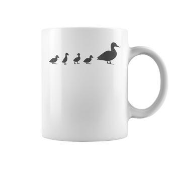 Mama Duck 4 Ducklings Animal Family G Coffee Mug - Monsterry UK