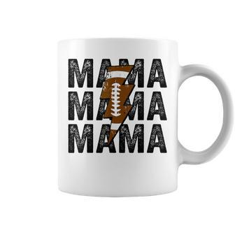 Mama Lightning Bolt Game Day Football Season Mom Women Coffee Mug - Monsterry UK