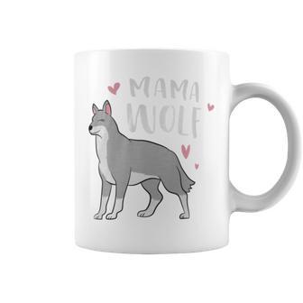 Mama Wolf Mom Wolf Lover Coffee Mug - Monsterry AU