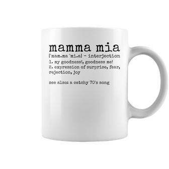 Mamma Mia Italian Dictionary Definition Coffee Mug - Monsterry UK