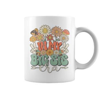 Matching Family In My Big Sis Era Floral Groovy Retro Sister Coffee Mug - Monsterry AU