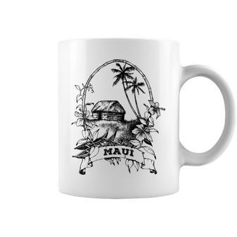 Maui Hawaii Vintage Retro Throwback Classic Vacation Coffee Mug - Monsterry AU