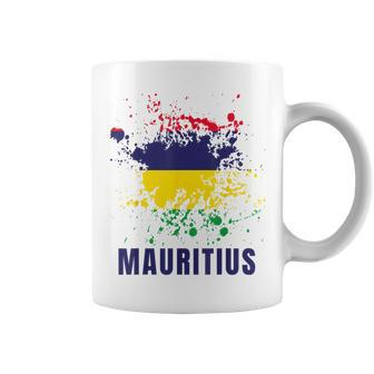 Mauritius Retro Vintage Watercolors Sport Mauritian Flag Coffee Mug - Monsterry