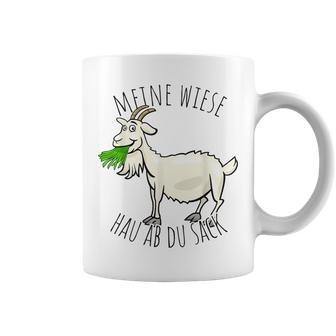 Meine Wiese Hau Ab Du Sack Bauer Landwirt Goat Sheep Tassen - Seseable