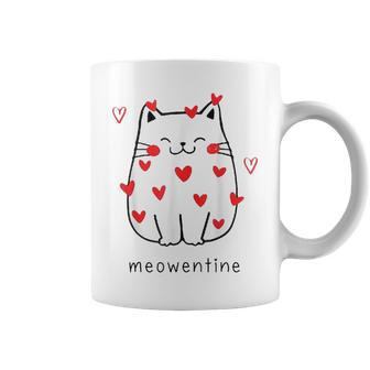 Meowentine Cute Cat Valentine Day 2023 Cute Coffee Mug | Mazezy