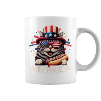 Meowica 4Th Of July Patriotic Cat American Flag 4Th Of July Coffee Mug - Monsterry CA