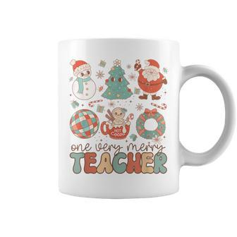 In My Very Merry Teacher Era Christmas Teacher Groovy Retro Coffee Mug - Thegiftio UK