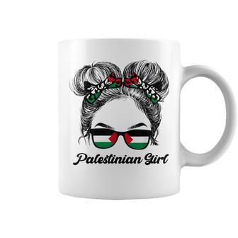 Messy Hair Sunglasses Palestinian Girl Palestine Pride Coffee Mug - Monsterry DE