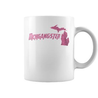 Michigangster Detroit Michigan Midwest Mitten Coffee Mug - Monsterry CA