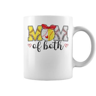 Mom Of Both Baseball Softball Mother's Day Coffee Mug - Monsterry CA