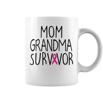 Mom Grandma Survivor Breast Cancer Survivor Coffee Mug - Monsterry AU