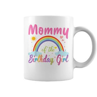Mommy Of The Birthday Girl Rainbow Birthday Matching Family Coffee Mug - Seseable
