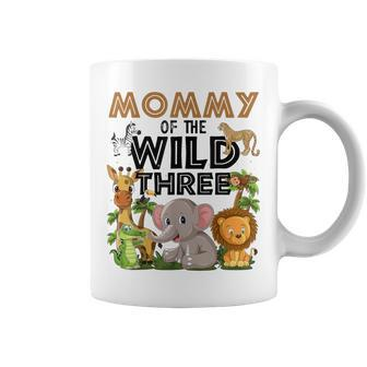 Mommy Of The Wild Three Birthday 3Rd Safari Jungle Family Coffee Mug - Monsterry DE