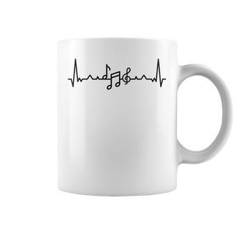 Music Heartbeat Music For Music Lover Coffee Mug - Monsterry UK