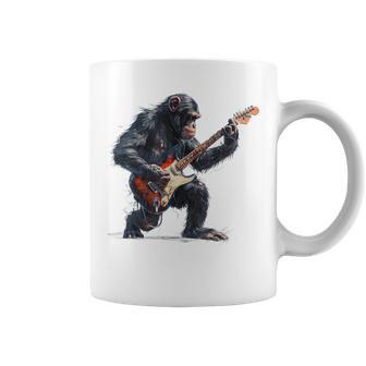 Music Monkey I Monkey Playing Guitar Coffee Mug - Thegiftio