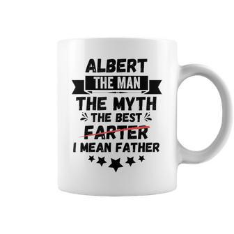 Name Albert Man Myth Best Farter Father Custom Dad Coffee Mug - Monsterry CA