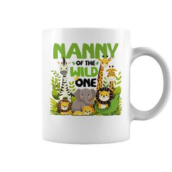 Nanny Of The Wild One Birthday 1St Safari Jungle Family Coffee Mug - Seseable