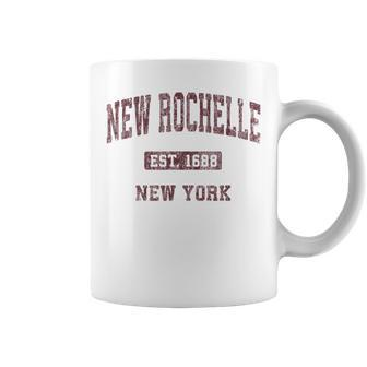 New Rochelle New York Ny Vintage Athletic Sports Coffee Mug - Monsterry AU