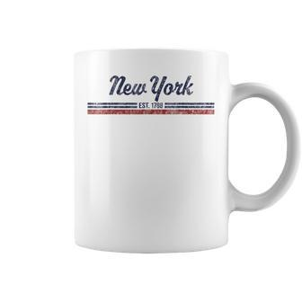 New York Vintage American Flag Retro Coffee Mug - Monsterry AU