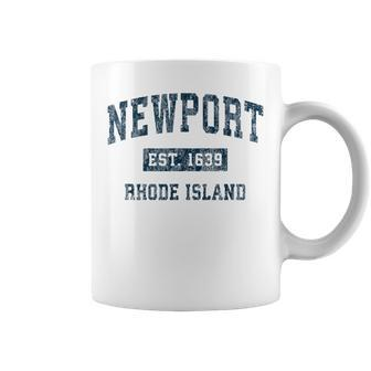 Newport Rhode Island Ri Vintage Sports Navy Print Coffee Mug - Monsterry DE