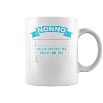 Nonno Knows Everything Fathers Day Dad Papa Coffee Mug - Seseable