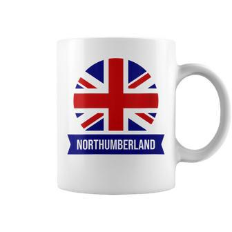 Northumberland English County Name Union Jack Flag Coffee Mug - Seseable