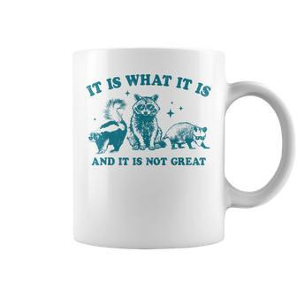 It Is What It Is And It Is Not Great Raccoon Trash Panda Coffee Mug - Seseable