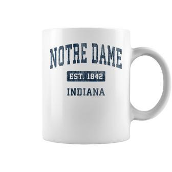 Notre Dame Indiana In Vintage Athletic Navy Sports Coffee Mug - Monsterry