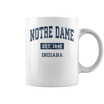 Notre Dame Indiana In Vintage Sports Established Navy Coffee Mug - Monsterry CA