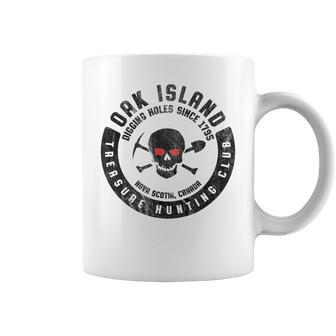 Oak Island Treasure Hunting Club Vintage Skull And Crossbone Coffee Mug - Monsterry UK