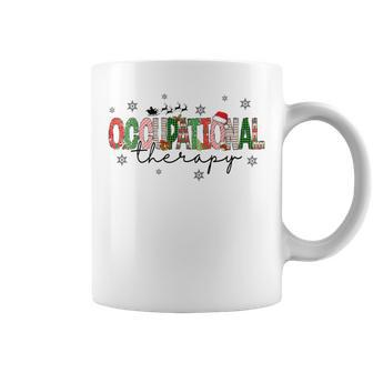 Occupational Therapy Christmas Santa Hat Snowflakes Coffee Mug - Thegiftio UK