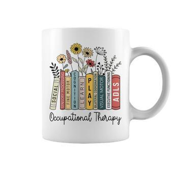 Occupational Therapy Wildflower Book Ot Therapist Assistant Coffee Mug - Seseable