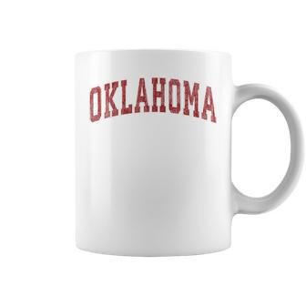Oklahoma Ok Vintage Athletic Sports Red Style Coffee Mug - Seseable
