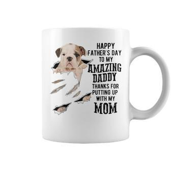Old English Bulldog Dad Happy Fathers Day To My Amazing Coffee Mug - Thegiftio UK