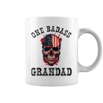 One Badass Grandad Usa Vintage Fathers Day Grunge Coffee Mug - Thegiftio UK