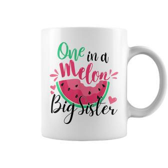 One In A Melon Big Sister Birthday Party Matching Family Coffee Mug - Seseable