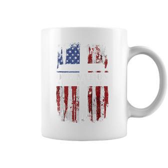 One Nation Under God Cross Usa Flag 4Th Of July Patriotic Coffee Mug - Monsterry CA