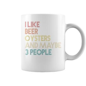 Oysters And Beer Lovers Introvert Quote Vintage Retro Coffee Mug - Monsterry CA