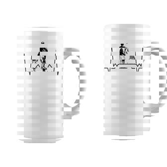 Padre 2 Hijas Latido Del Corazón Papá Regalo Del Día Del Padre Padre Padre Taza de café - Regaloses