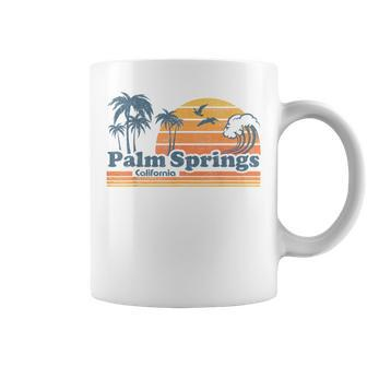 Palm Springs California Beach Vacation Cute Cali 70S Retro Coffee Mug - Seseable